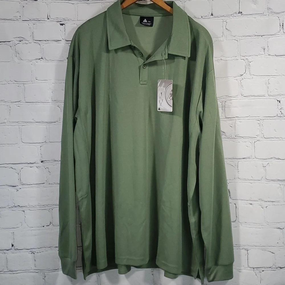 SR Traditional Fit Long Sleeve Rugby Polo 3XL NWT